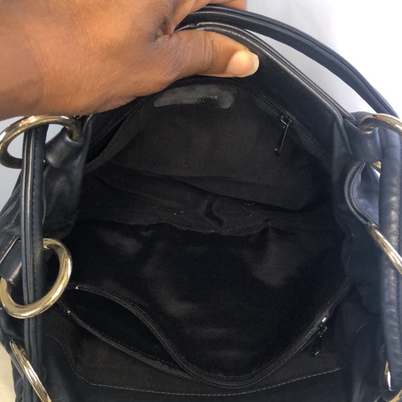 ATALLA dark blue genuine leather vintage shoulder handbag. - Picture 10 of 12